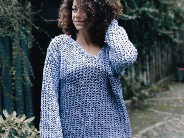 crochet Blue Moon Jumper free pattern