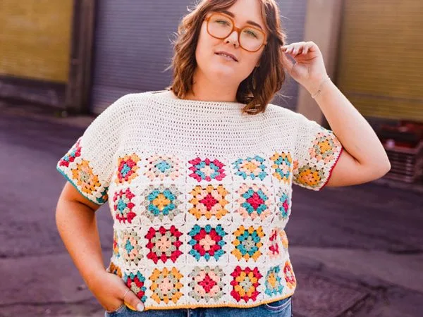 crochet Hattie Tee easy pattern