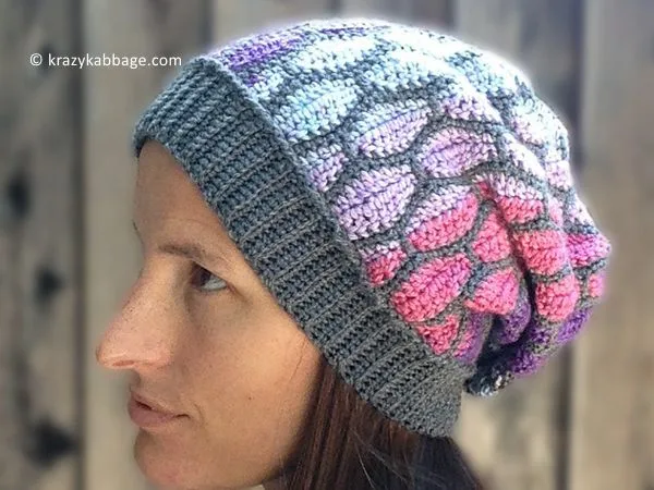 crochet Stained Glass Slouch free pattern