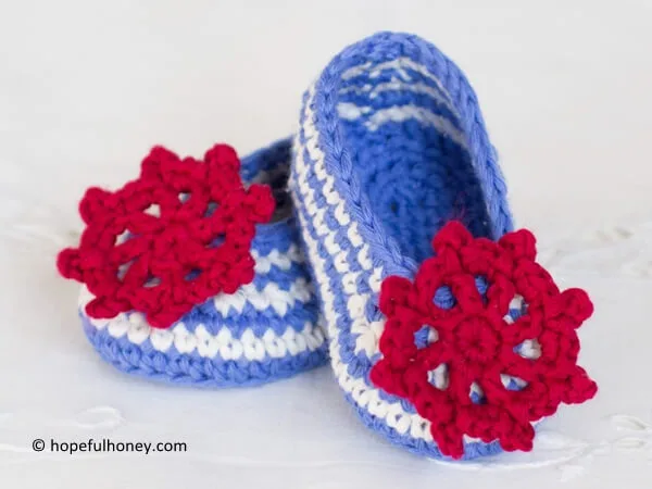Sailor Baby Booties