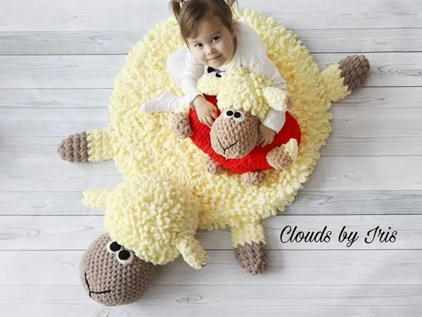 CROCHET Plush Baby Rug easy pattern