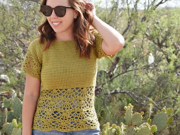 crochet Bahama Blouse Top free pattern