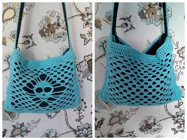 Lace skull bag