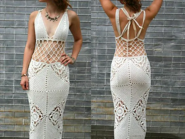 CROCHET GRANNY SQUARE DRESS PATTERN