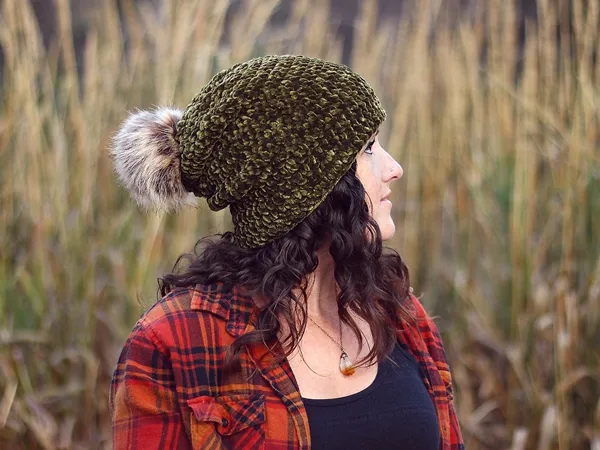 crochet Velvet Slouchy Beanie free pattern