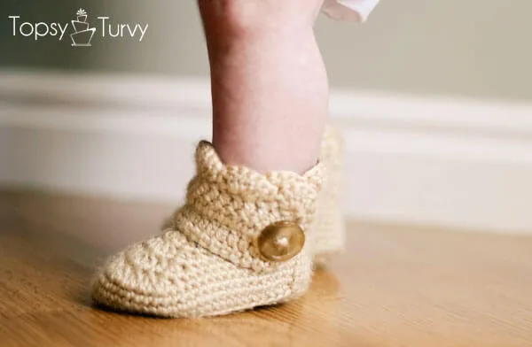 Wrap Around Button Baby Boots