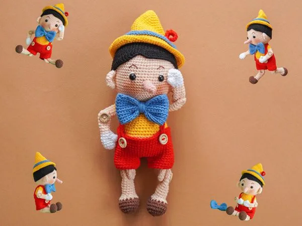 crochet Pinocchio Amigurumi easy pattern
