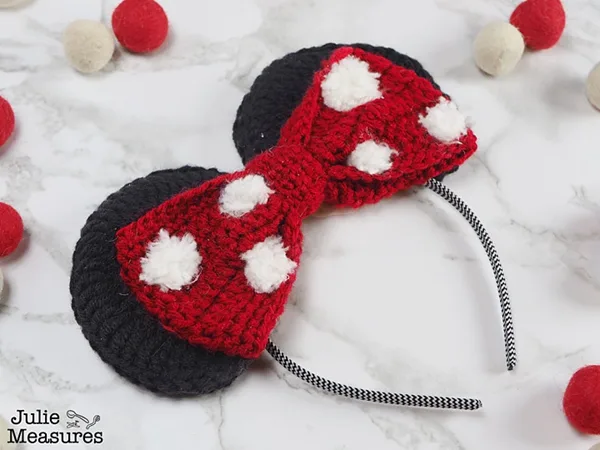 crochet Minnie Mouse Ears free pattern