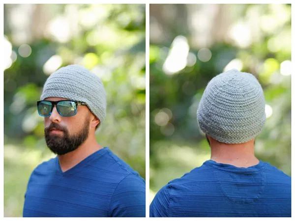 crochet Herringbone Stitch Mens Hat free pattern