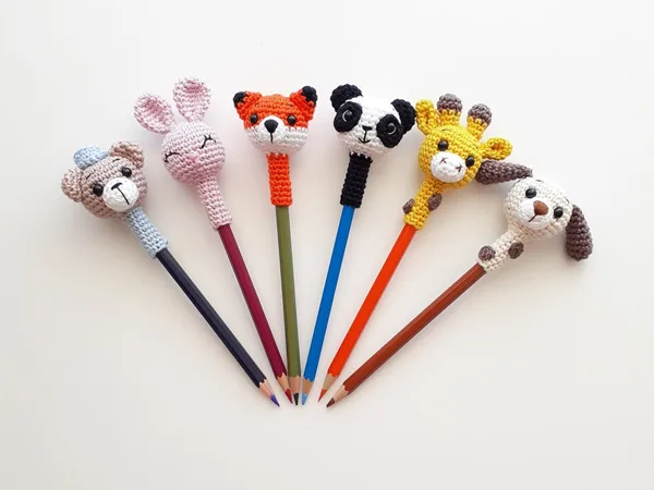 crochet Pencil Toppers easy pattern