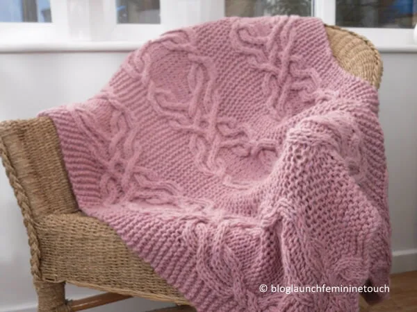 Cable Lap Blanket