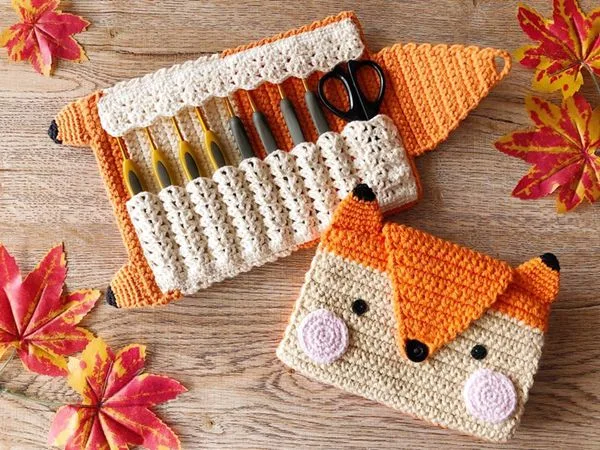 crochet Fox Hook Case easy pattern