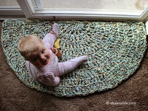 Easy Half Circle Crochet Rug
