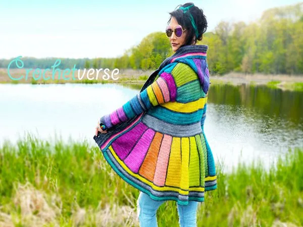crochet Serged Dream Coat easy pattern