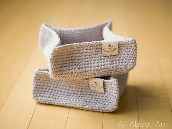 crochet Square Carry-All Tray free pattern