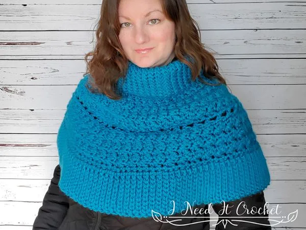 crochet The Dead of Winter Capelet free pattern