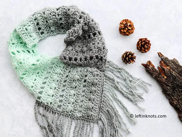 crochet Mint Twist Scarf free pattern