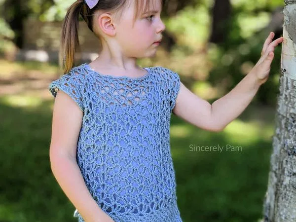 crochet Marielle Lace Tee free pattern