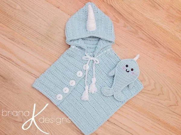 crochet Narwhal Crochet Poncho free pattern