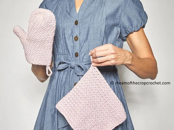 Oven Mitt Set Crochet Pattern