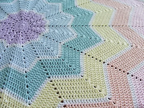 Rainbow Ripple Baby Blanket
