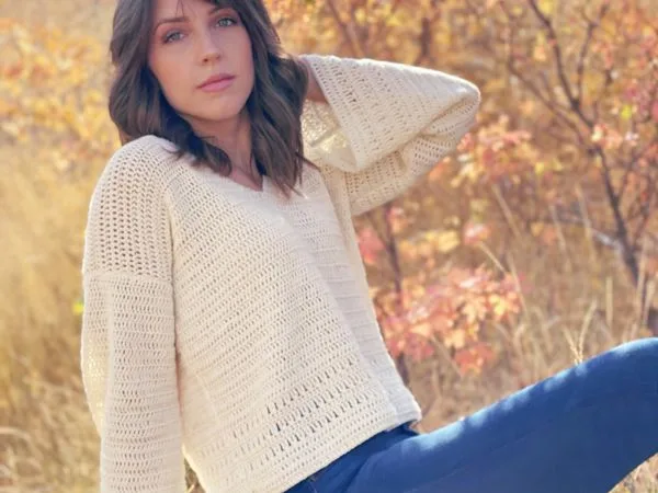 crochet Autumn Belle Sweater free pattern