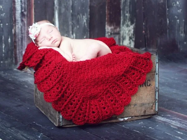 Build-A-Shell BORDER baby blanket
